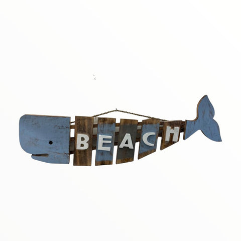 Whale Wooden Wall Sign