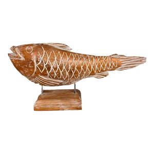 Wooden Teak Fish 100cm